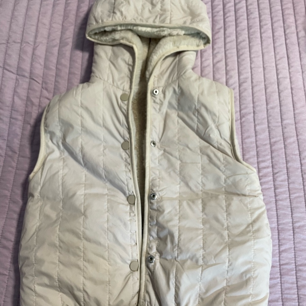Zara Cream Furry Vest